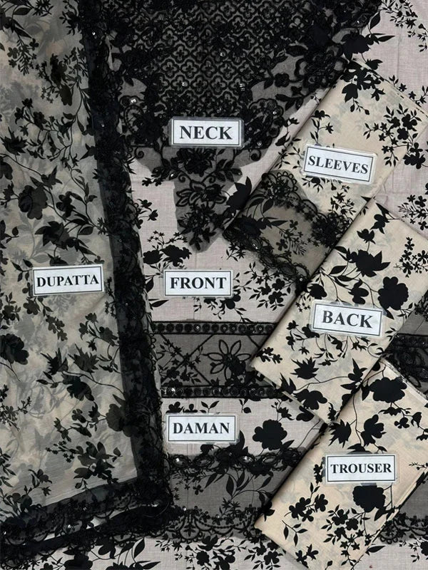 Digital Printed Lawn Dress With Chiffon Printed Dupatta (Unstitched)