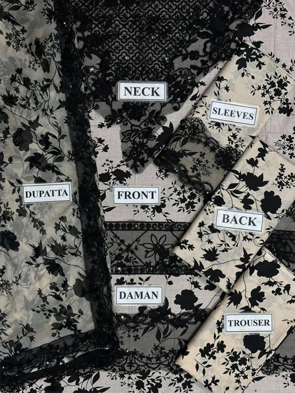 Digital Printed Lawn Dress With Chiffon Printed Dupatta (Unstitched)