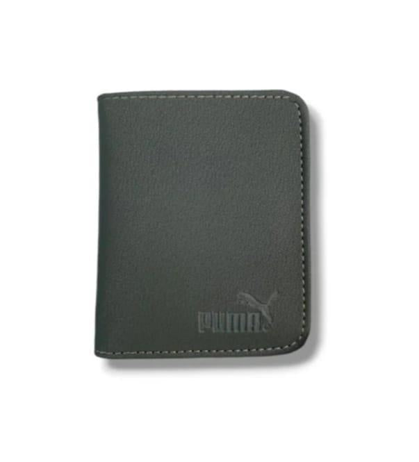 Men's Genuine Leather Wallet Grey Minimalist Design