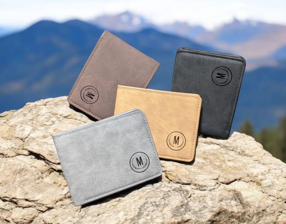 Men's Genuine Leather Wallet with Subtle Logo