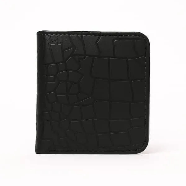 Premium Croc Embossed Leather Wallet Black Brown Tan