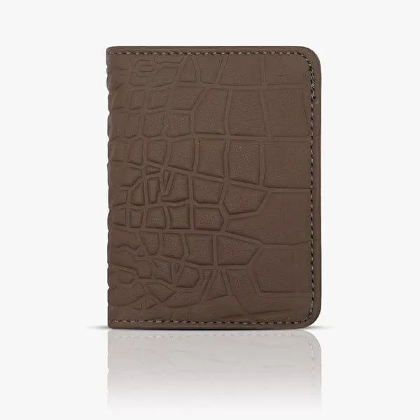 Premium Croc Embossed Leather Wallet Black Brown Tan
