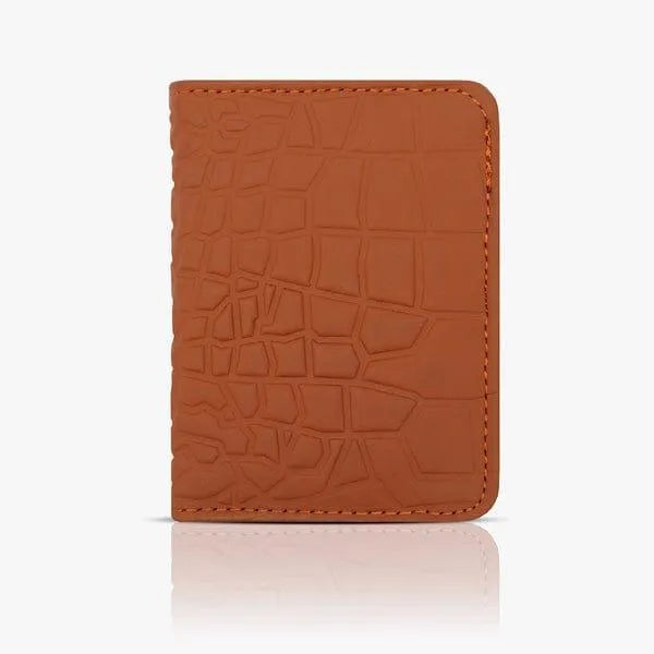 Premium Croc Embossed Leather Wallet Black Brown Tan
