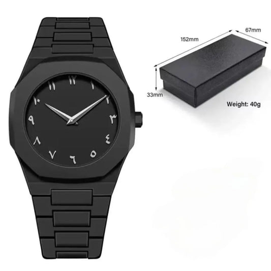 Carbon Fiber Watch Black Arabic Dial 40g Lightweight