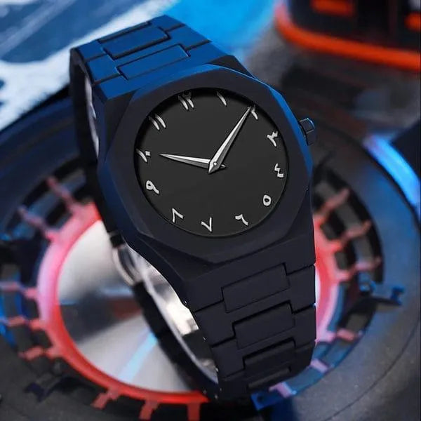 Carbon Fiber Watch Black Arabic Dial 40g Lightweight