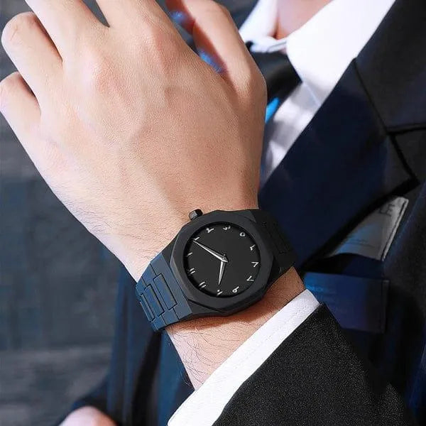 Carbon Fiber Watch Black Arabic Dial 40g Lightweight