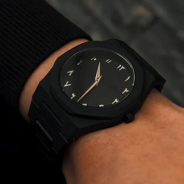 Carbon Fiber Watch Black Arabic Dial 40g Lightweight